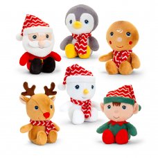 SX1954: 20cm Keeleco Christmas Beanie Pals - 6 Designs (100% Recycled)